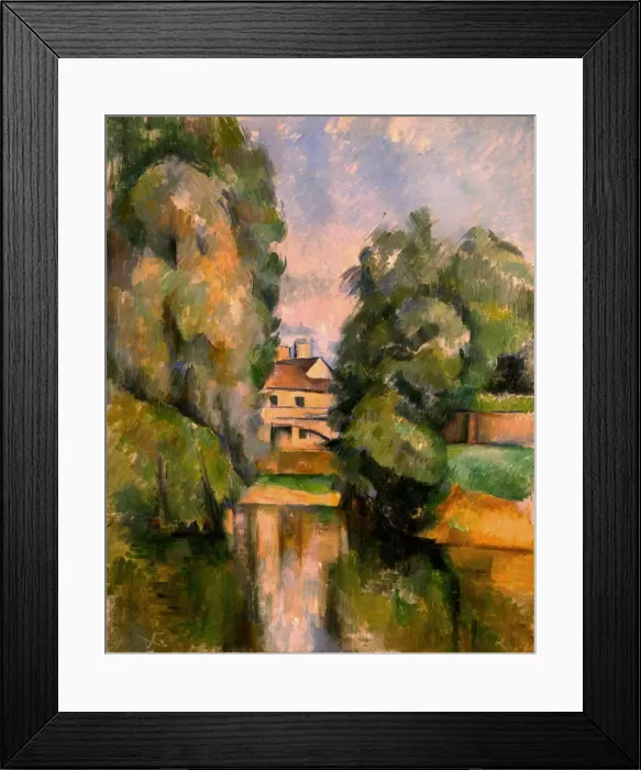 Framed Print : House by a River, c. 1890 Framed Print : House by a River, c. 1890