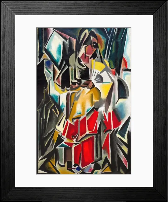 Framed Print : Lady with a fan, 1913-1915 Framed Print : Lady with a fan, 1913-1915