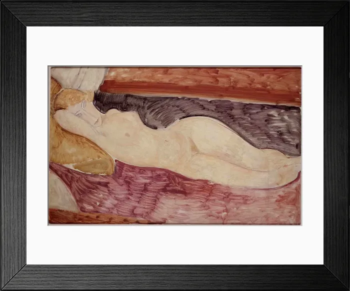 Framed Print : Nude Woman Lying Down, 1918-1919 Framed Print : Nude Woman Lying Down, 1918-1919