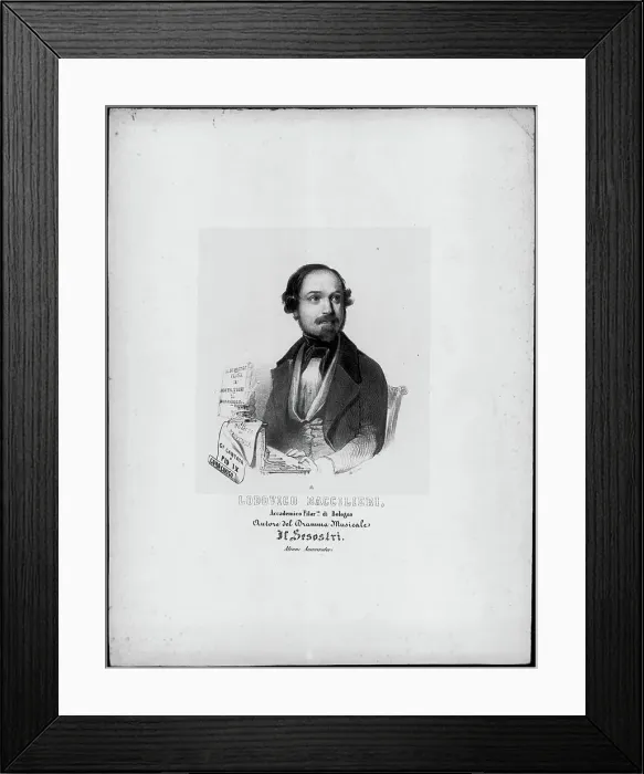 Framed Print : Portrait of the composer Lodovico Baccilieri Framed Print : Portrait of the composer Lodovico Baccilieri
