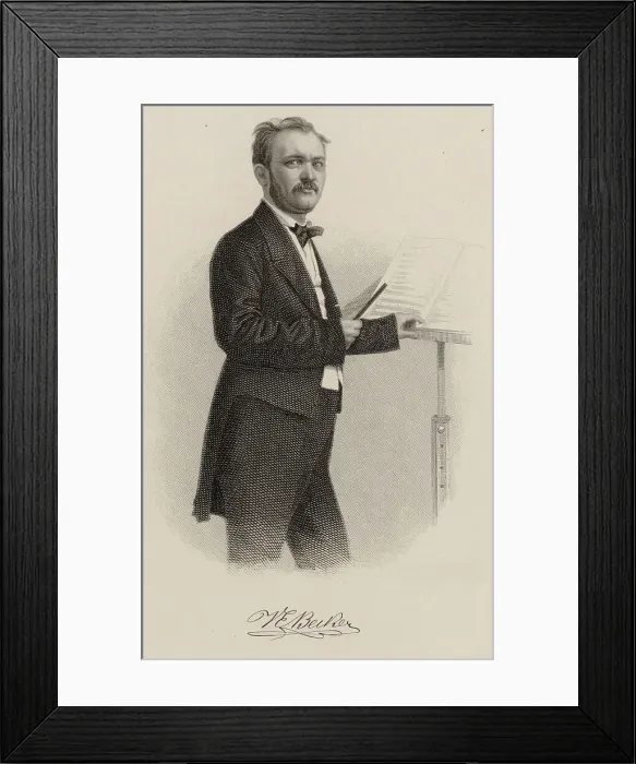 Framed Print : Portrait of the composer Valentin Eduard Becker (1814-1890), 1860 Framed Print : Portrait of the composer Valentin Eduard Becker (1814-1890), 1860