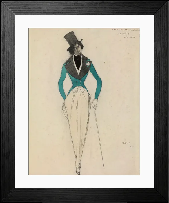 Framed Print : Costume design for the ballet Carnaval by R. Schumann, 1915 Framed Print : Costume design for the ballet Carnaval by R. Schumann, 1915