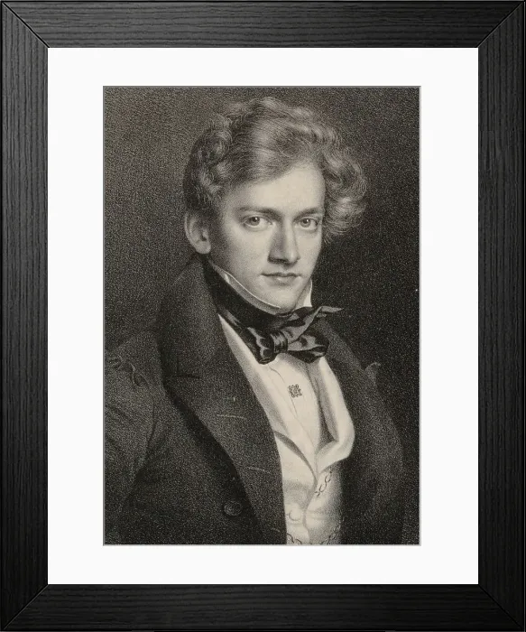 Framed Print : Portrait of the composer Charles-Auguste de Beriot (1802-1870), 1830 Framed Print : Portrait of the composer Charles-Auguste de Beriot (1802-1870), 1830