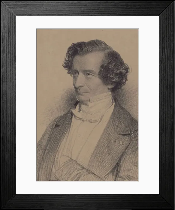 Framed Print : Portrait of Hector Berlioz (1803-1869), 1851 Framed Print : Portrait of Hector Berlioz (1803-1869), 1851