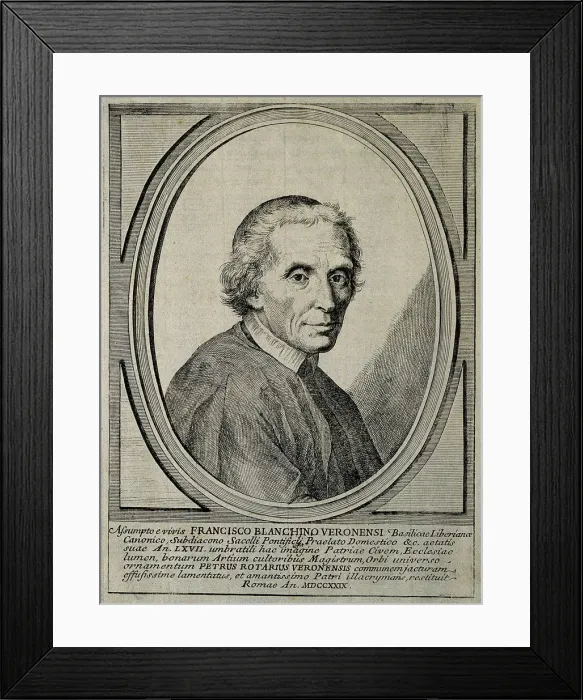 Framed Print : Portrait of Francesco Bianchini (1662-1729), 1729 Framed Print : Portrait of Francesco Bianchini (1662-1729), 1729