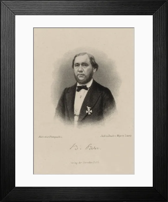 Framed Print : Portrait of the composer Benjamin Bilse (1816-1902), 1870 Framed Print : Portrait of the composer Benjamin Bilse (1816-1902), 1870