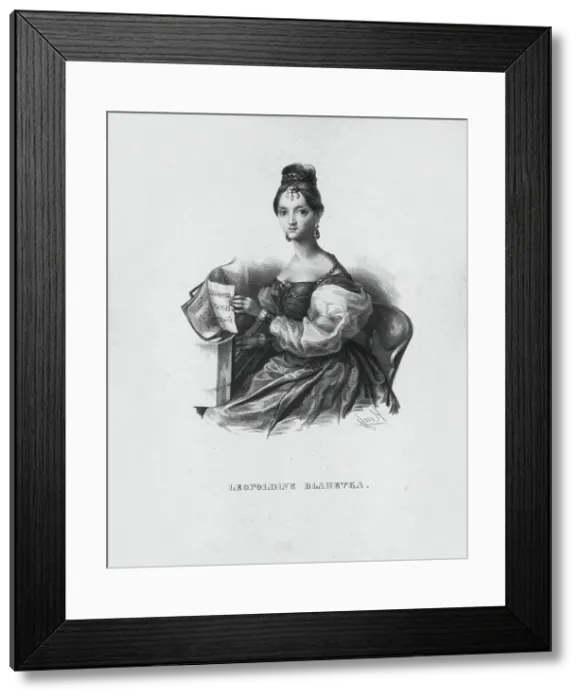Framed Print : Portrait of the composer Leopoldine Blahetka (1811-1887), 1830-1840s Framed Print : Portrait of the composer Leopoldine Blahetka (1811-1887), 1830-1840s
