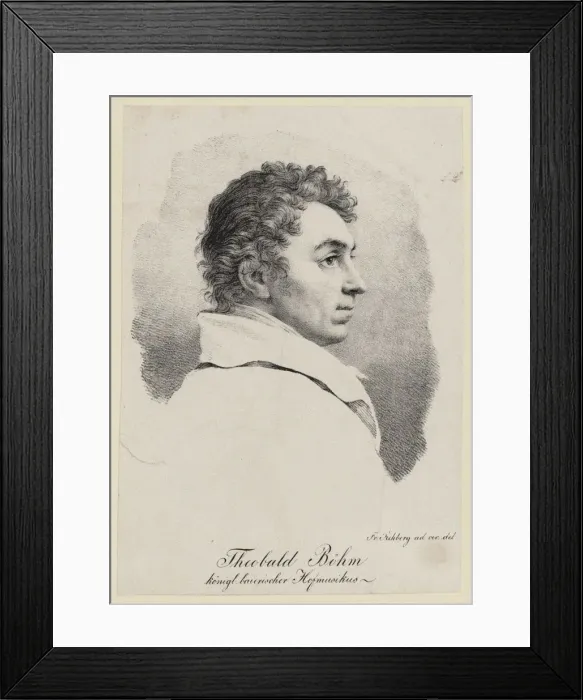 Framed Print : Portrait of the composer Theobald Bohm (1794-1881), 1825 Framed Print : Portrait of the composer Theobald Bohm (1794-1881), 1825