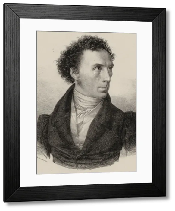 Framed Print : Portrait of the composer Theobald Bohm (1794-1881), 1830 Framed Print : Portrait of the composer Theobald Bohm (1794-1881), 1830