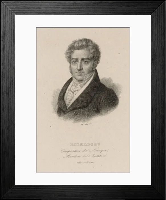 Framed Print : Portrait of the composer Francois-Adrien Boieldieu (1775-1834), 1845 Framed Print : Portrait of the composer Francois-Adrien Boieldieu (1775-1834), 1845