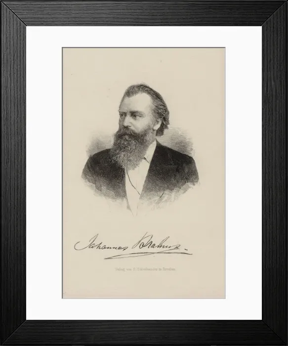 Framed Print : Portrait of the composer Johannes Brahms (1833-1897), 1870 Framed Print : Portrait of the composer Johannes Brahms (1833-1897), 1870