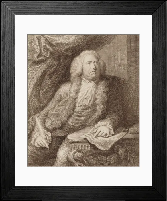 Framed Print : Portrait of the composer William Boyce (1711-1779), 1788 Framed Print : Portrait of the composer William Boyce (1711-1779), 1788