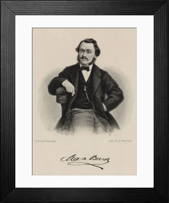 Framed Print : Portrait of the composer Max Bruch (1838-1920), 1870