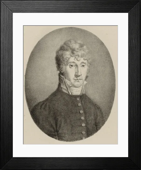 Framed Print : Portrait of the composer Carl Cannabich (1771-1806), c. 1810 Framed Print : Portrait of the composer Carl Cannabich (1771-1806), c. 1810