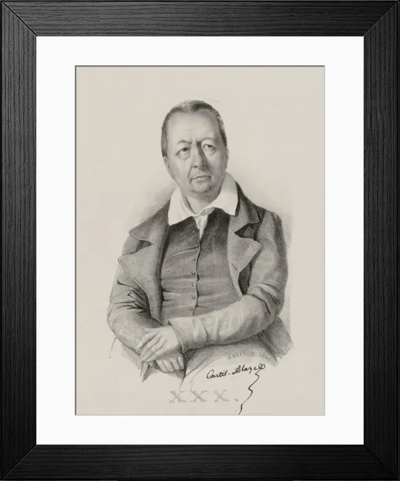 Framed Print : Portrait of the composer Francois Henri Joseph Castil-Blaze (1784-1857), 1841 Framed Print : Portrait of the composer Francois Henri Joseph Castil-Blaze (1784-1857), 1841