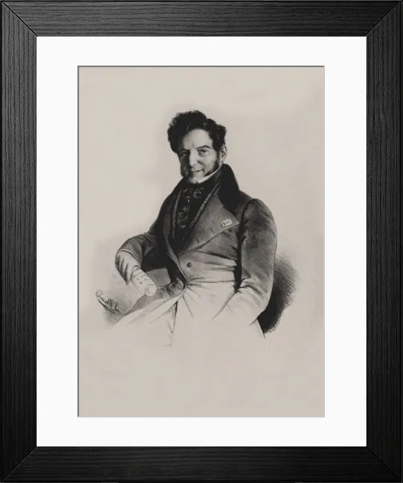 Framed Print : Portrait of the composer Filippo Celli (1782-1856) Framed Print : Portrait of the composer Filippo Celli (1782-1856)