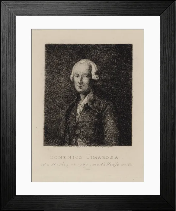 Framed Print : Portrait of the composer Domenico Cimarosa (1749-1801) Framed Print : Portrait of the composer Domenico Cimarosa (1749-1801)