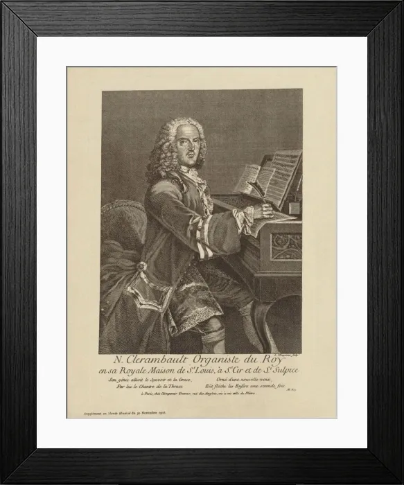 Framed Print : Portrait of the composer Louis-Nicolas Clerambault (1676-1749), c. 1750 Framed Print : Portrait of the composer Louis-Nicolas Clerambault (1676-1749), c. 1750