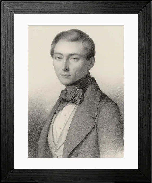 Framed Print : Portrait of the composer Jules Dejazet (1806-1846), 1840s Framed Print : Portrait of the composer Jules Dejazet (1806-1846), 1840s