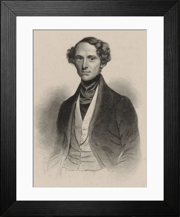 Framed Print : Portrait of the composer Theodor Dohler (1814-1856), First half of the 19th cent Framed Print : Portrait of the composer Theodor Dohler (1814-1856), First half of the 19th cent