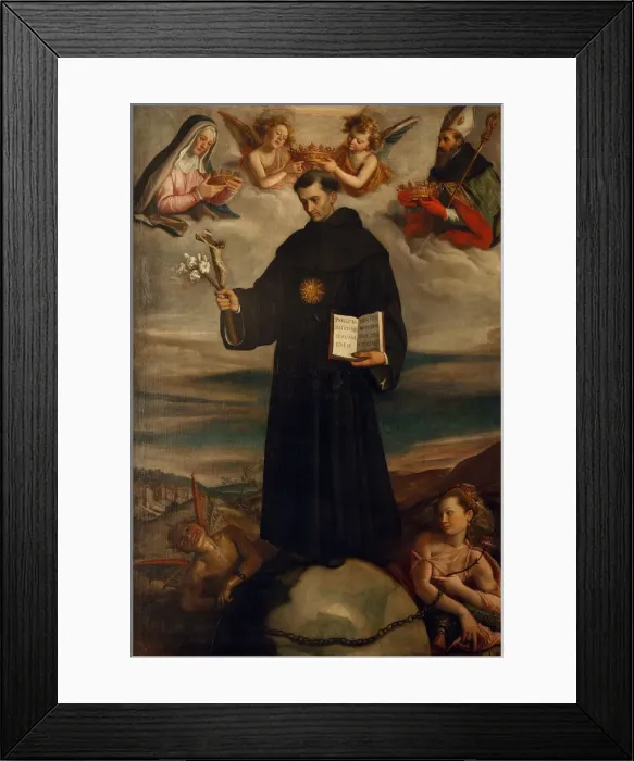 Framed Print : Saint Nicholas of Tolentino, 1588 Framed Print : Saint Nicholas of Tolentino, 1588