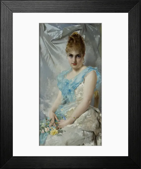 Framed Print : Portrait of an elegant Lady, c. 1890 Framed Print : Portrait of an elegant Lady, c. 1890