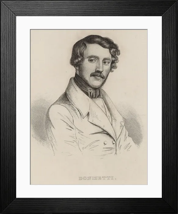 Framed Print : Portrait of the composer Gaetano Donizetti (1797-1848) Framed Print : Portrait of the composer Gaetano Donizetti (1797-1848)