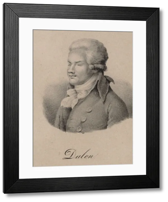 Framed Print : Portrait of the flautist and composer Friedrich Ludwig Dulon (1769-1826), 1830