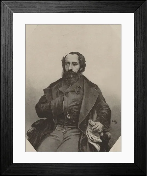 Framed Print : Portrait of the composer Giovanni Duca, 1857 Framed Print : Portrait of the composer Giovanni Duca, 1857