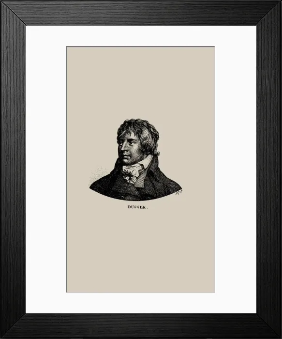 Framed Print : Portrait of the pianist and composer Johann Ladislaus Dussek (1760-1812) Framed Print : Portrait of the pianist and composer Johann Ladislaus Dussek (1760-1812)