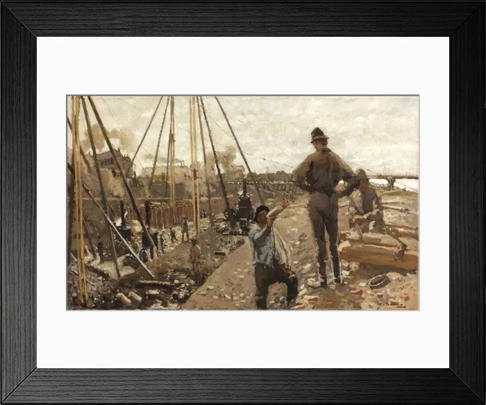 Framed Print : The pile driving on the Van Diemenstraat in Amsterdam, 1897 Framed Print : The pile driving on the Van Diemenstraat in Amsterdam, 1897