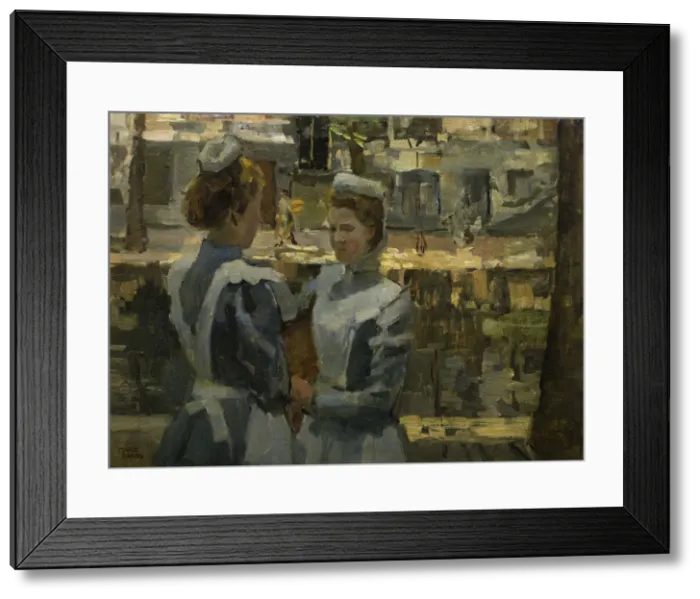 Framed Print : Servant Girls on the Leidsegracht Framed Print : Servant Girls on the Leidsegracht