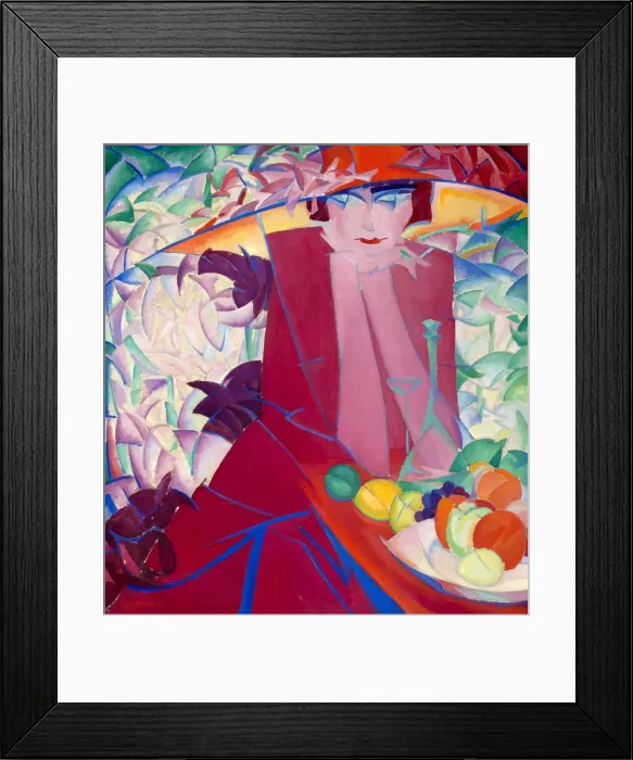 Framed Print : Lady with Large hat in Summer House, 1913 Framed Print : Lady with Large hat in Summer House, 1913