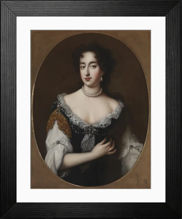 Framed Print : Portrait of Mary II of England (1662-1694), 1680s Framed Print : Portrait of Mary II of England (1662-1694), 1680s