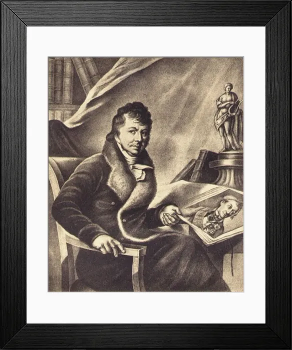 Framed Print : Portrait of the publisher Platon Petrovich Beketov (1761-1836), Early 19th cen Framed Print : Portrait of the publisher Platon Petrovich Beketov (1761-1836), Early 19th cen