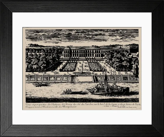 Framed Print : Chateau de Choisy, Early 18th cen Framed Print : Chateau de Choisy, Early 18th cen