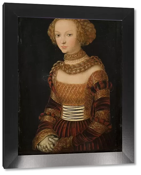 Portrait of a young woman. (Princess Emilie of Saxony?), ca 1537