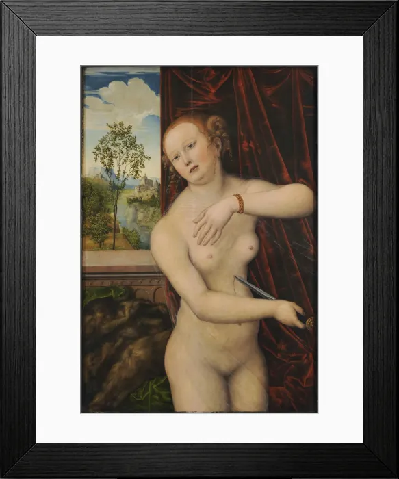 Framed Print : The Suicide of Lucretia, ca 1518 Framed Print : The Suicide of Lucretia, ca 1518