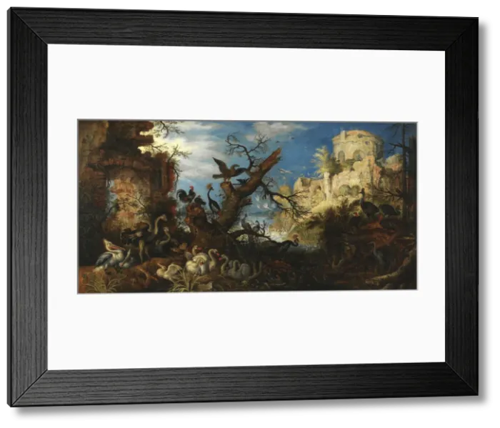 Framed Print : Lanscape with Birds, 1622 Framed Print : Lanscape with Birds, 1622