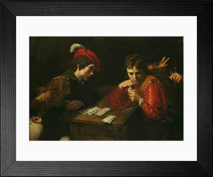 Framed Print : The Cardsharps, c. 1615 Framed Print : The Cardsharps, c. 1615