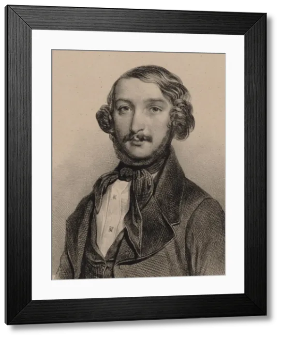 Framed Print : Portrait of the composer Heinrich Wilhelm Ernst (1814-1865), 1840 Framed Print : Portrait of the composer Heinrich Wilhelm Ernst (1814-1865), 1840