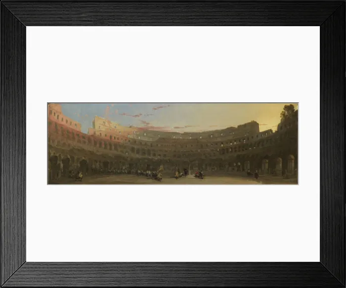 Framed Print : The interior of the Colosseum at dawn, c. 1850 Framed Print : The interior of the Colosseum at dawn, c. 1850