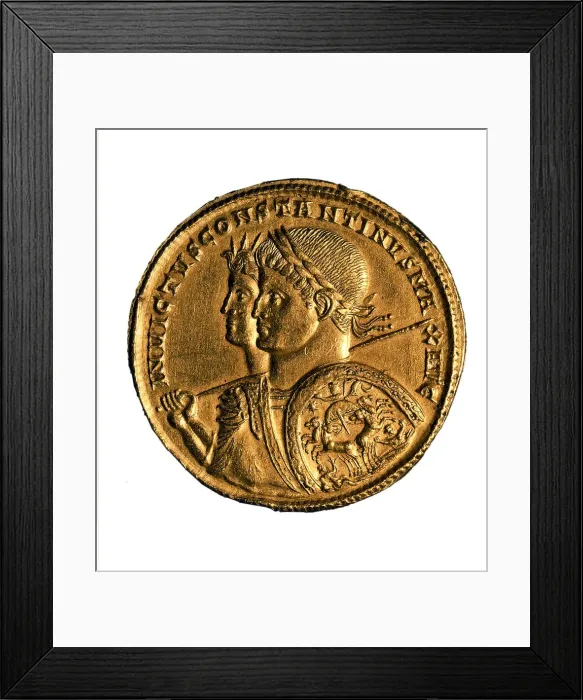 Framed Print : Solidus of Emperor Constantine I, 4th century