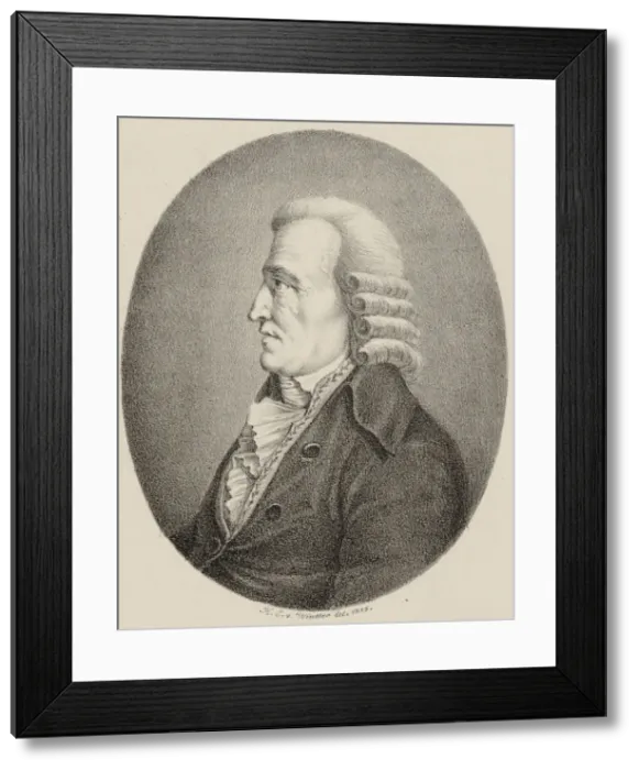 Framed Print : Portrait of the composer Giovanni Domenico Ferrandini (1709-1791), 1815