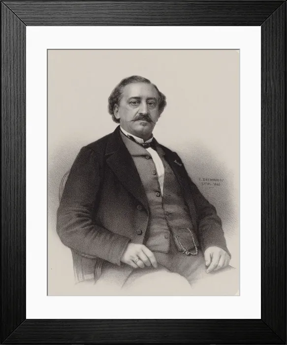 Framed Print : Portrait of the composer Friedrich von Flotow (1812-1883), 1856 Framed Print : Portrait of the composer Friedrich von Flotow (1812-1883), 1856