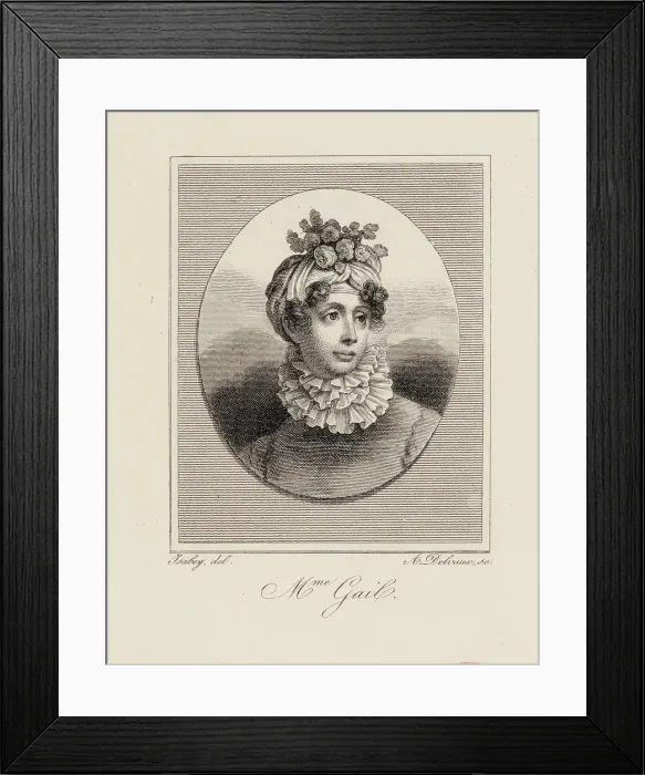 Framed Print : Portrait of the singer and composer Edmee Sophie Gail (1775-1819), ca 1819 Framed Print : Portrait of the singer and composer Edmee Sophie Gail (1775-1819), ca 1819