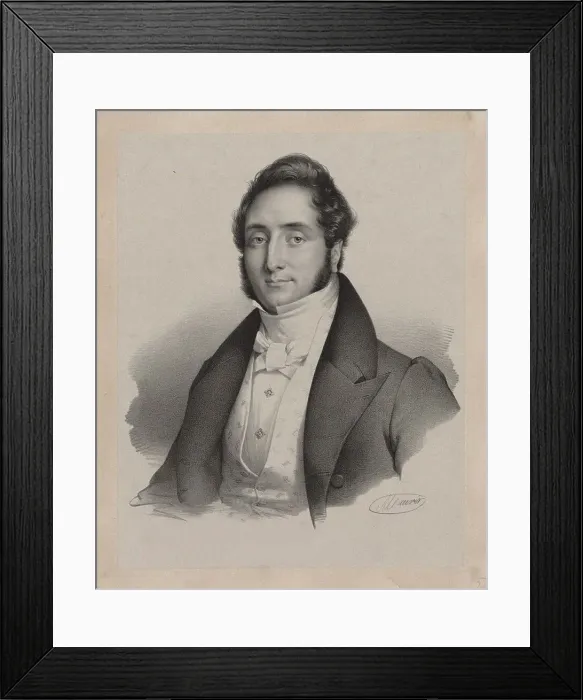Framed Print : Portrait of the composer Jacques Francois Gallay (1795-1864), 1825 Framed Print : Portrait of the composer Jacques Francois Gallay (1795-1864), 1825