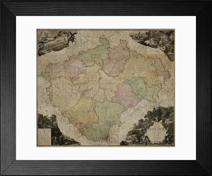 Framed Print : Map of the Kingdom of Bohemia, 1722 Framed Print : Map of the Kingdom of Bohemia, 1722
