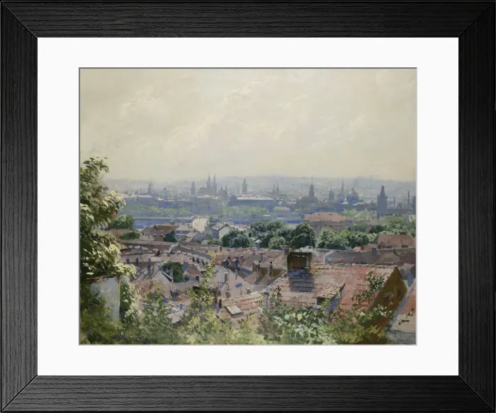 Framed Print : View of Prague, c. 1910 Framed Print : View of Prague, c. 1910