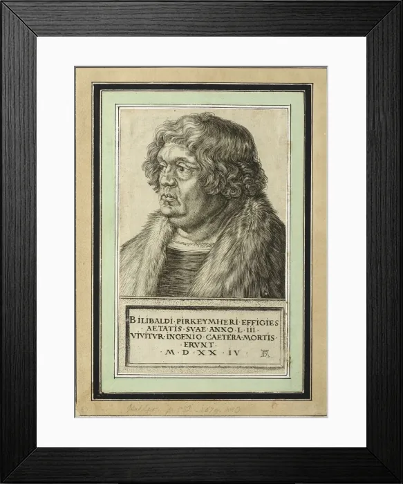 Framed Print : Portrait of Willibald Pirckheimer (1470-1530), 1524 Framed Print : Portrait of Willibald Pirckheimer (1470-1530), 1524